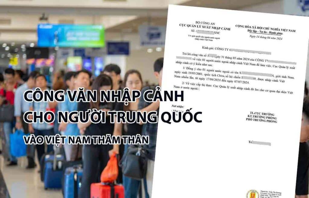 xin công văn nhập cảnh thăm thân cho người trung quốc vào việt nam