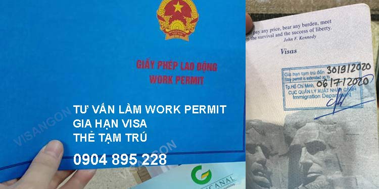 có work permit giấy phép lao động có cần gia hạn visa không