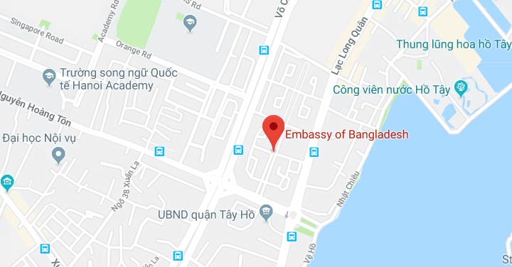 địa chỉ đại sứ quán bangladesh tại hà nội việt nam