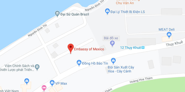  địa chỉ đại sứ quán mexico tại việt nam