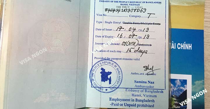 thủ tục xin visa đi bangladesh du lịch