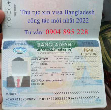 thủ tục xin visa bangladesh công tác mới nhất 2022