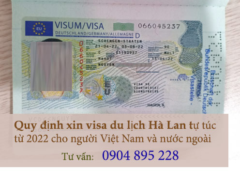 xin visa du lịch hà lan tự túc hồ sơ mới nhất
