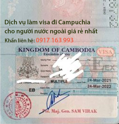 dịch vụ làm visa đi campuchia cho người nước ngoài giá rẻ nhất