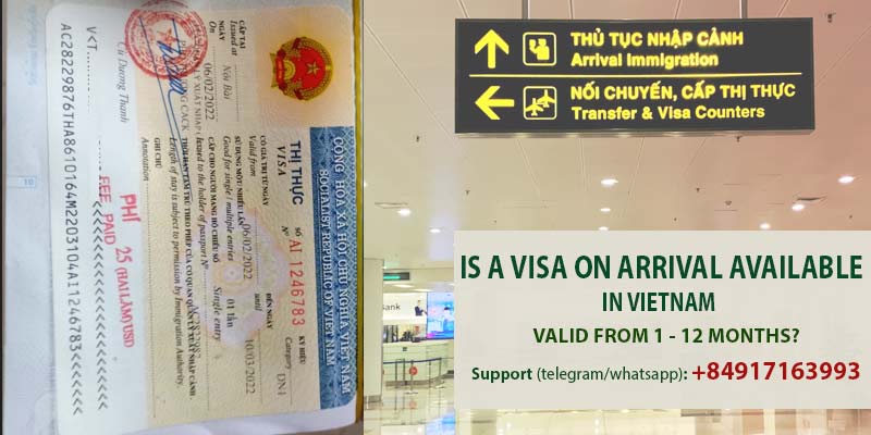 is visa on arrival available in vietnam