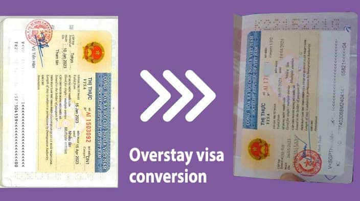 overstay visa conversion 