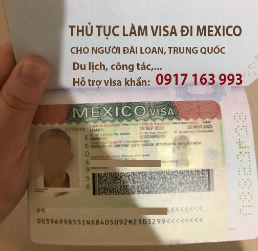 cách làm thủ tục visa đi Mexico cho người đài loan trung quốc
