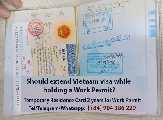should extend vietnam visa while holding a work permit