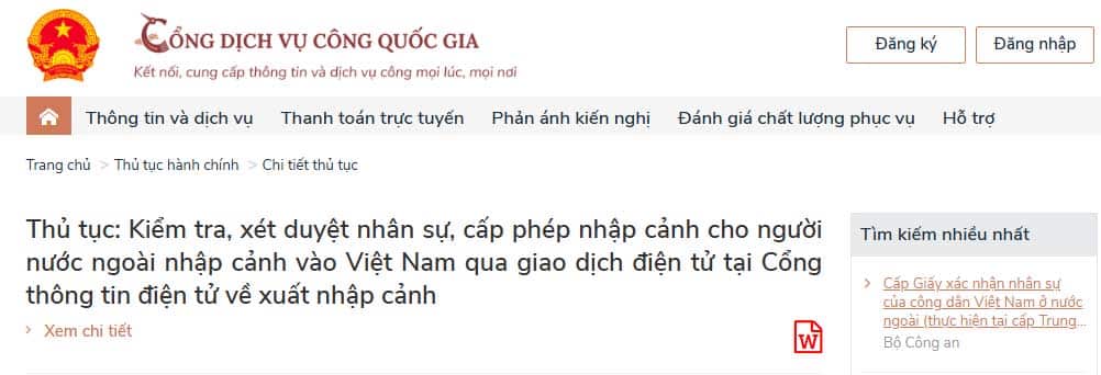 giấy tờ làm thủ tục nhập cảnh cho người trung quốc
