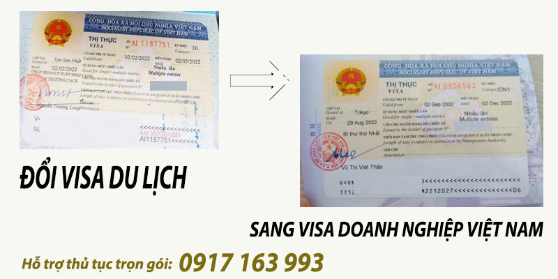 các trường hợp đổi visa du lịch sang visa doanh nghiệp cho người nước ngoài