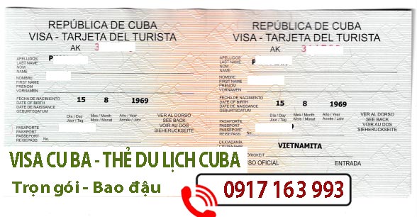 dịch vụ làm thủ tục xin visa đi cuba tại tphcm gấp khẩn nhanh