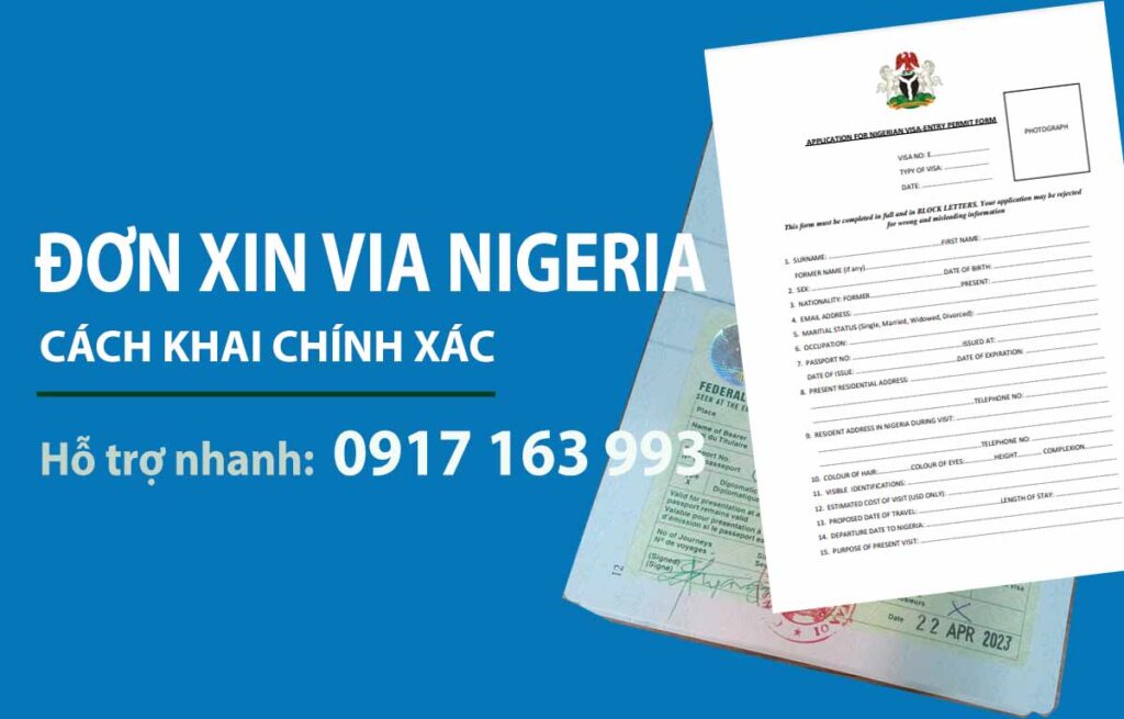 khai form đơn xin visa nigeria hướng dẫn chính xác
