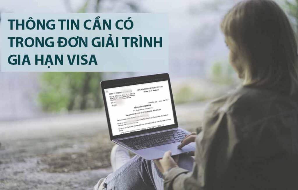 công văn giải trình lý do gia hạn visa với cục