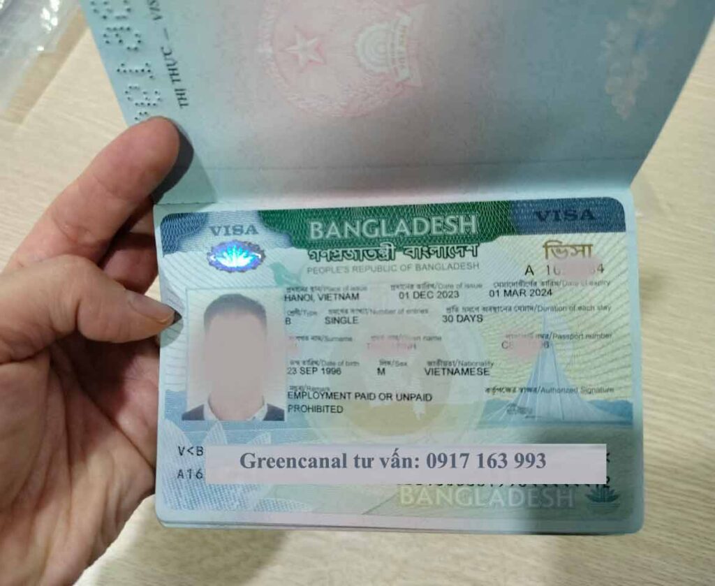 bangladesh visa for vietnamese công tác 