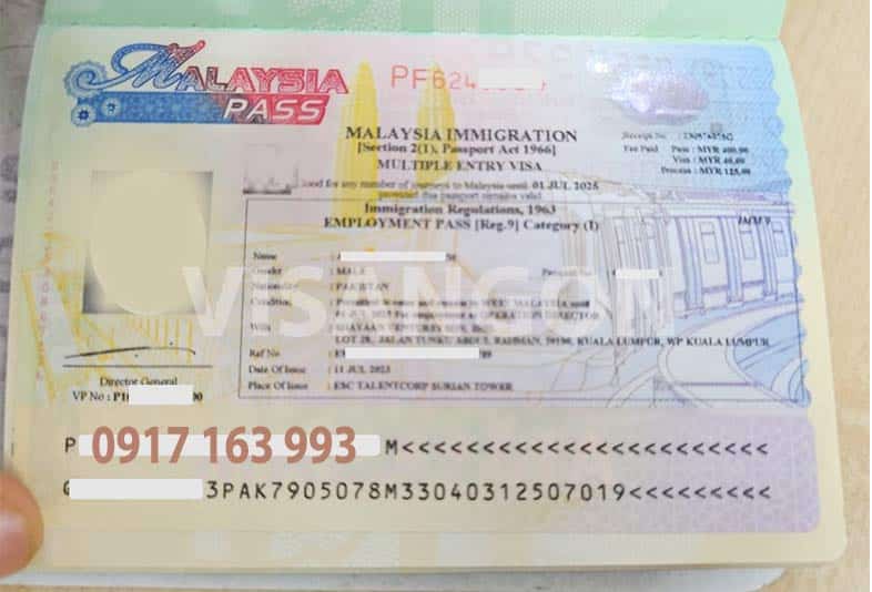 xin visa lao động malaysia ep