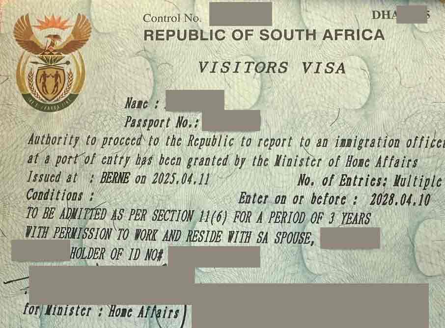 hồ sơ xin visa lao động nam phi