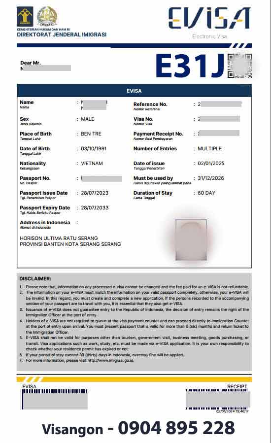 bảo lãnh xin visa gia đình indonesia e31j