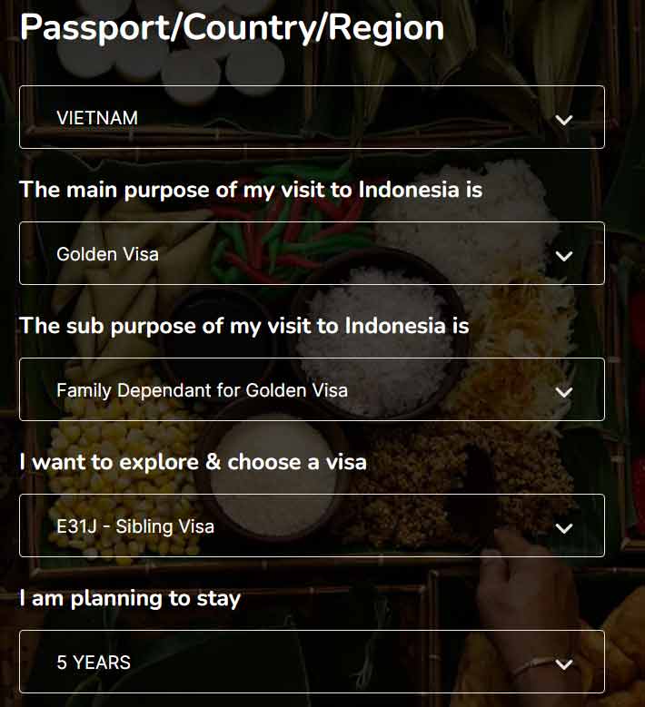 bảo lãnh xin visa gia đình indonesia cho anh chị em