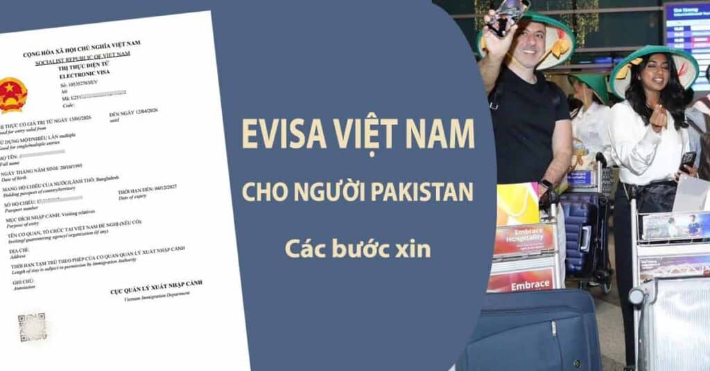 evisa việt nam cho người pakistan