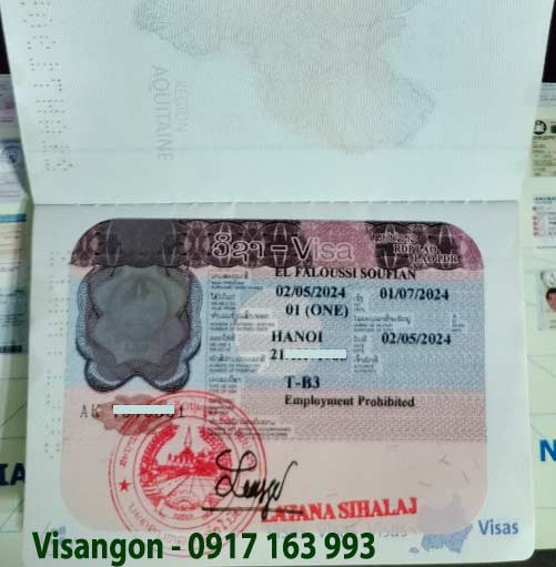 xin visa tại cửa khẩu lào