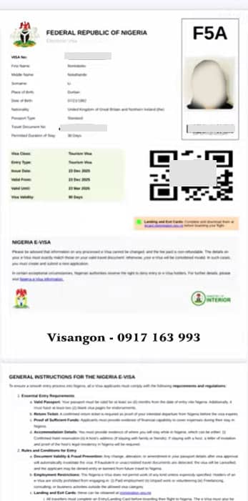việt nam đi nigeria có cần visa không