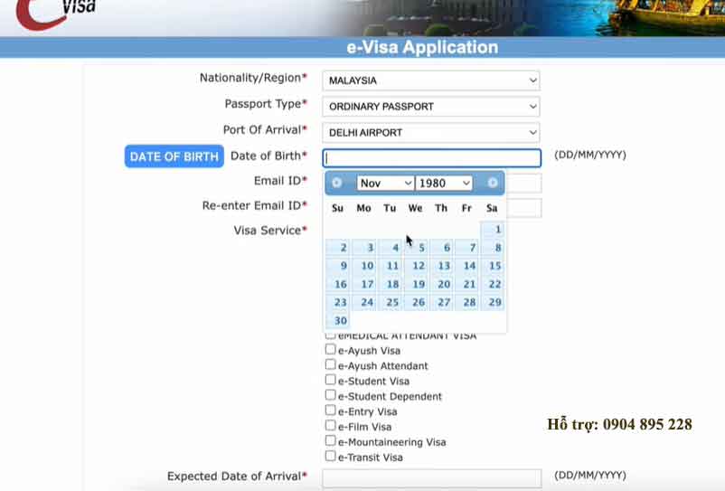 form xin visa ấn độ